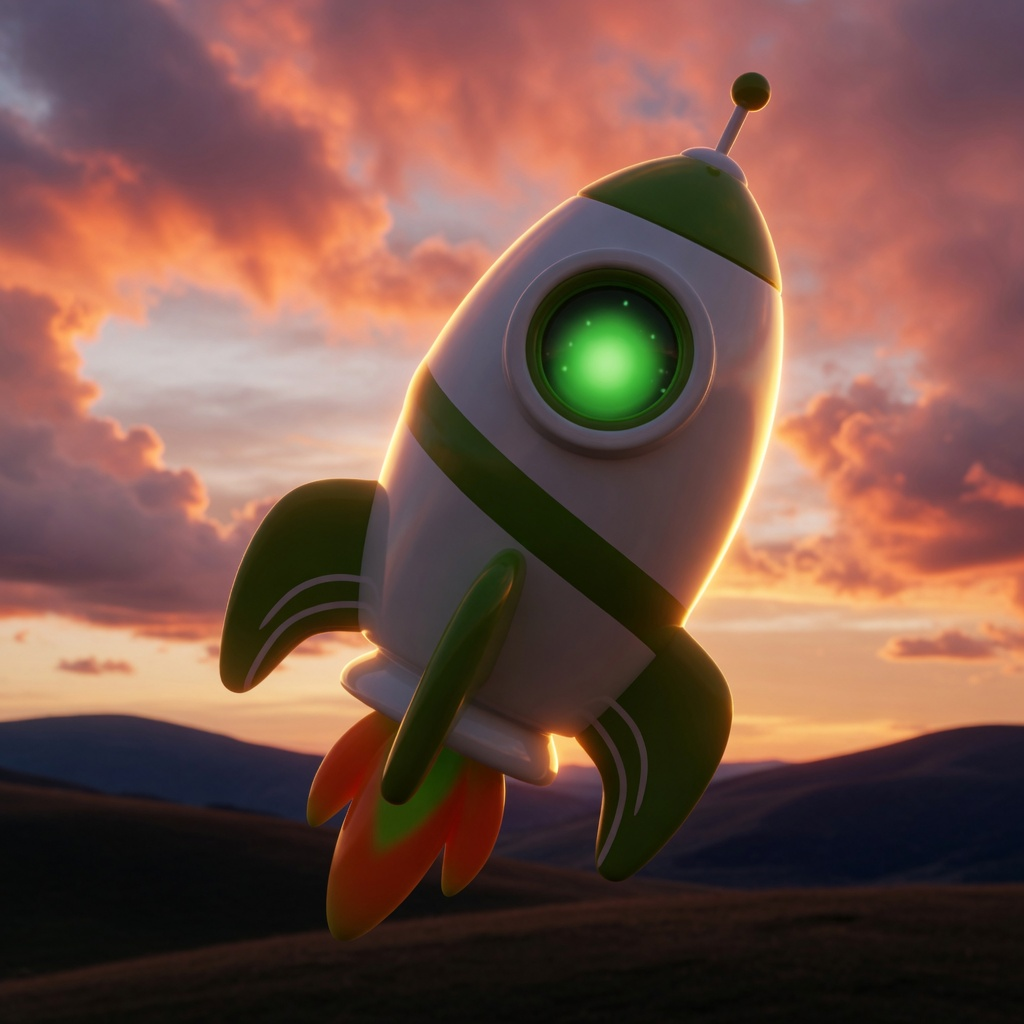 Robin Rocket at sunset